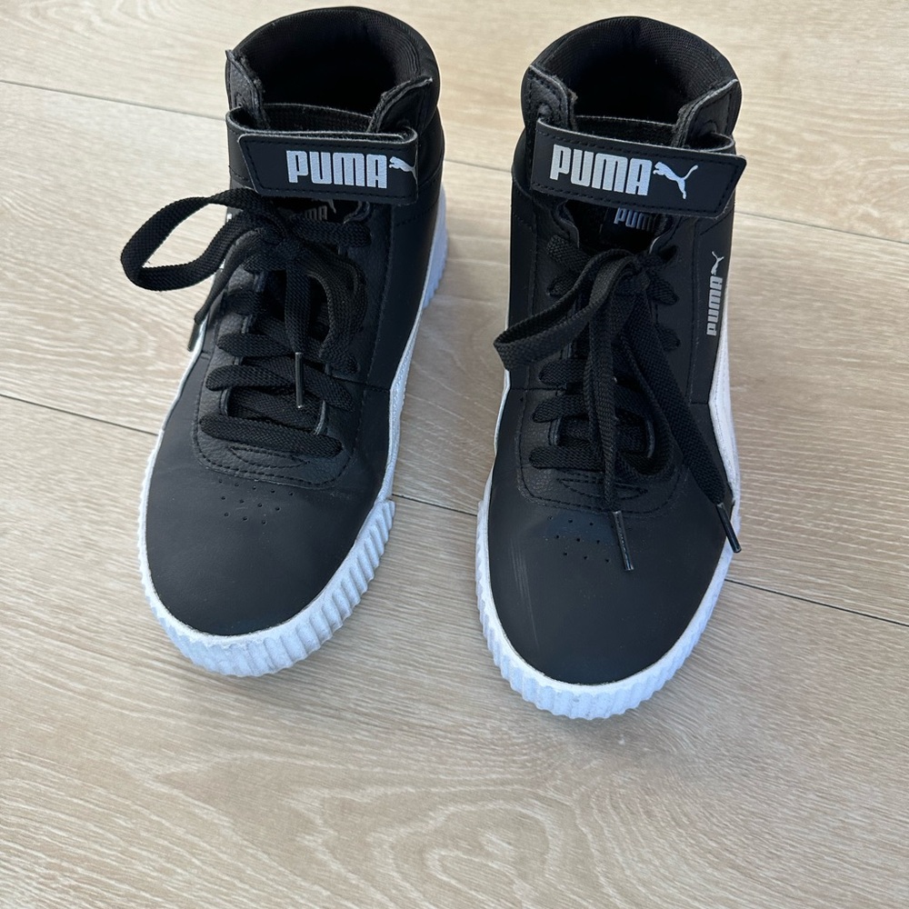 Puma Women’s Black and White High-Top Sneakers